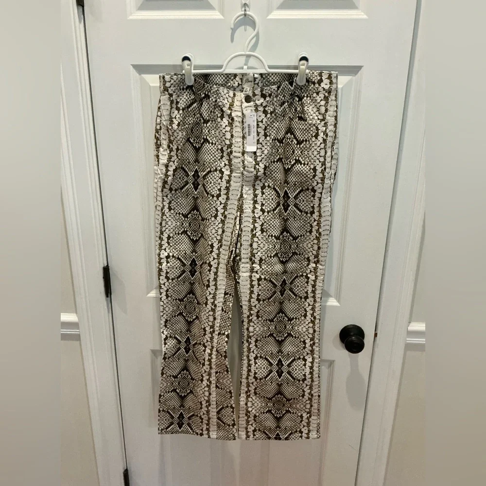 NWT J. Crew kick out crop pant in snakeskin sz 32 - Picture 3 of 9